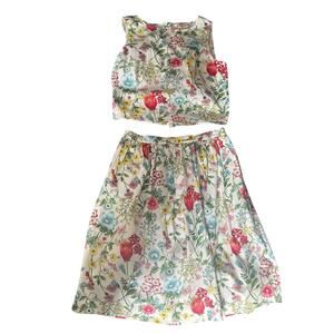 Brooks Brothers Red Fleece Floral Two-Piece Set – Size 0